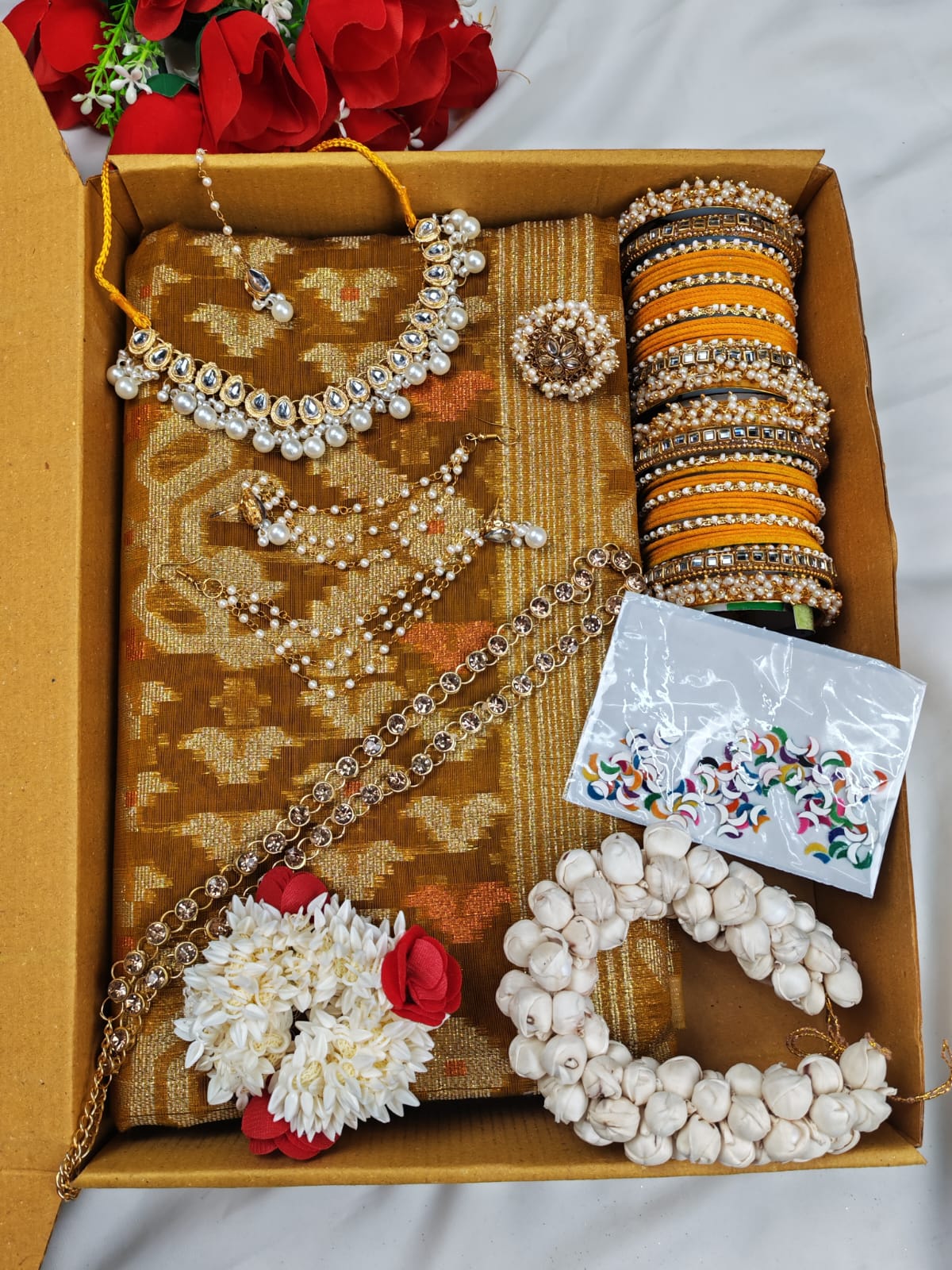 হুরাইন অরিজিনাল বালুচরি জরি জামদানী শাড়ি কম্বো | সম্পূর্ণ ব্রাইডাল সেট